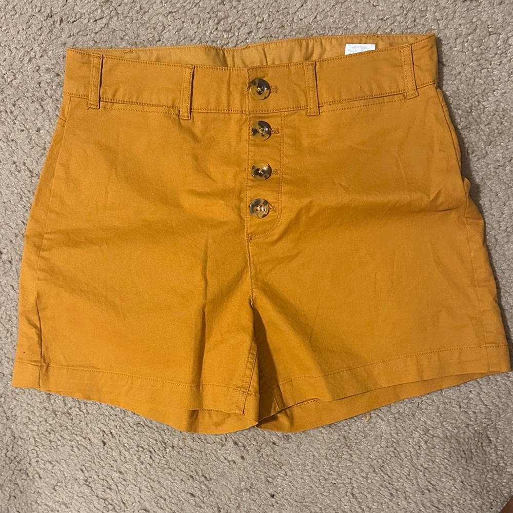 Old Navy High Waist Mustard Shorts